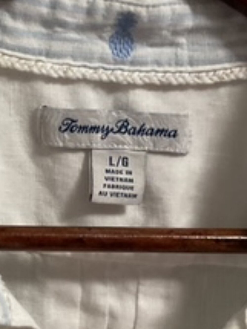 White short sleeve Linen Camp Shirt